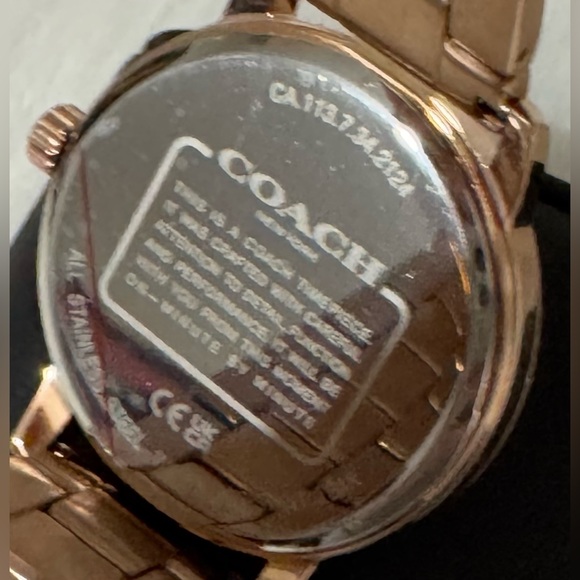 Coach Ladies Grand Quartz Bracelet Watch Rose Gold Steel 36mm 6.25” Wrist EUC - Picture 10 of 15